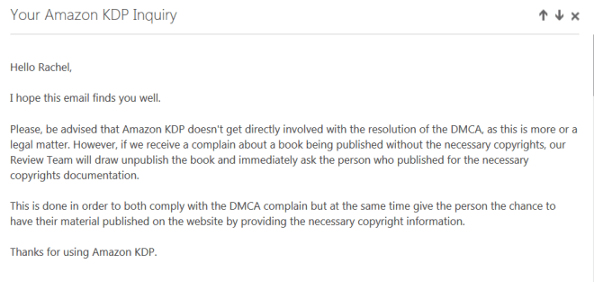 KDP Response to Becca Mills Story